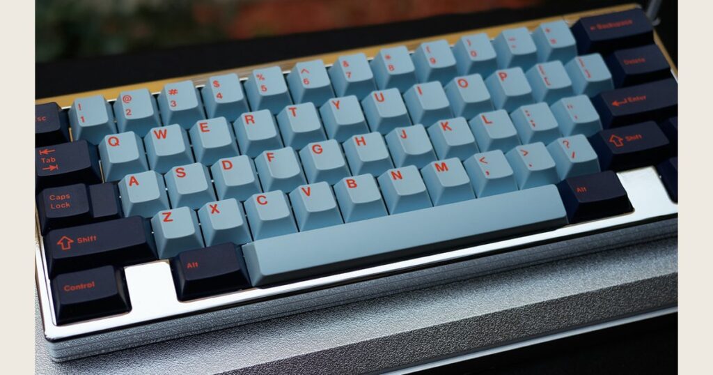 A mechanical keyboard displayed at the 2018 Bay Area Mechanical Keyboard Meetup