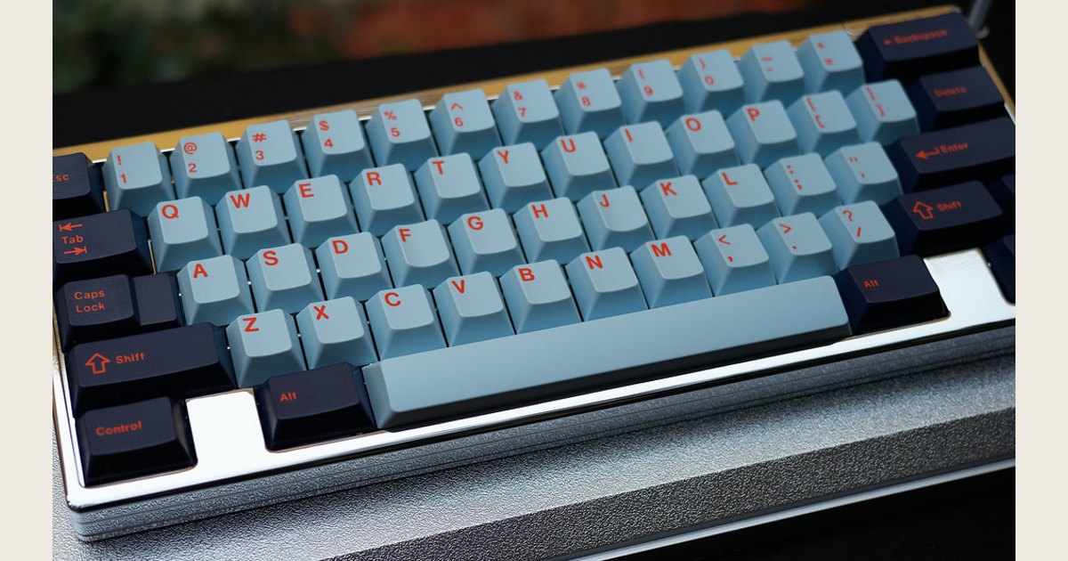 A mechanical keyboard displayed at the 2018 Bay Area Mechanical Keyboard Meetup